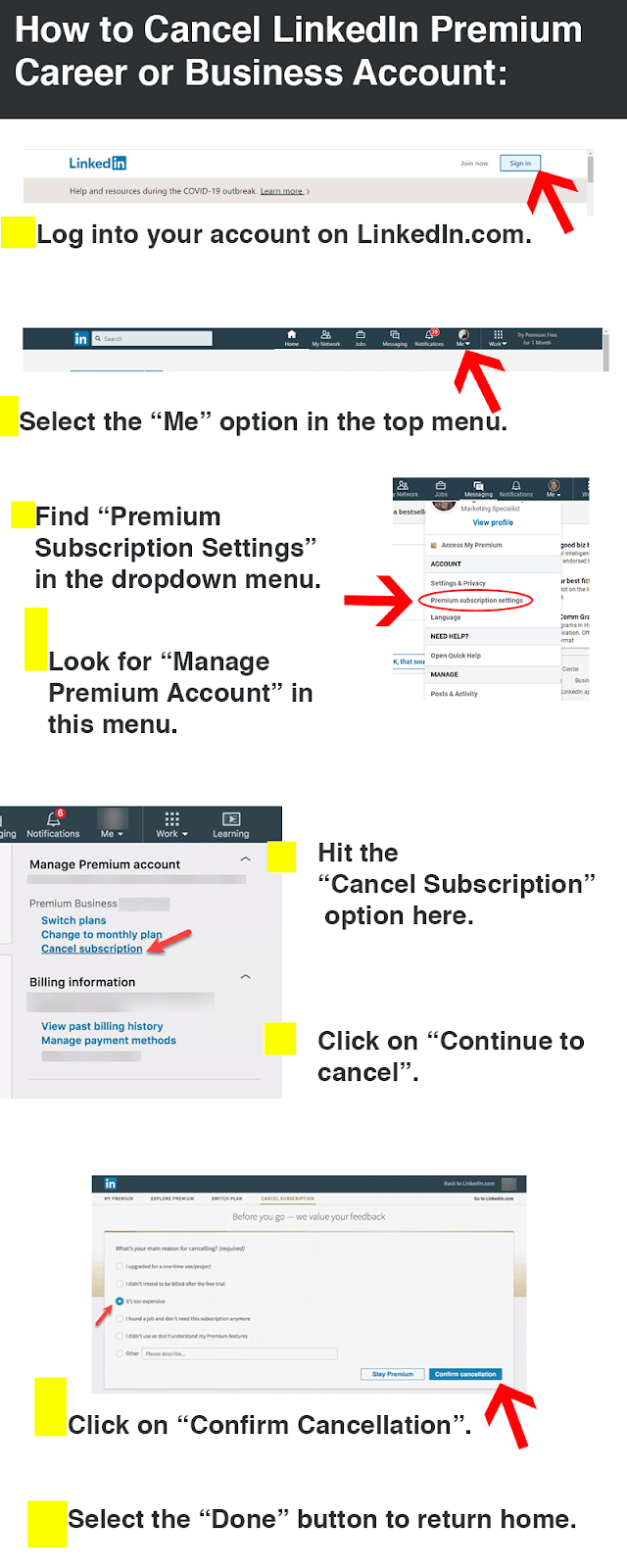 How to cancel LinkedIn Premium